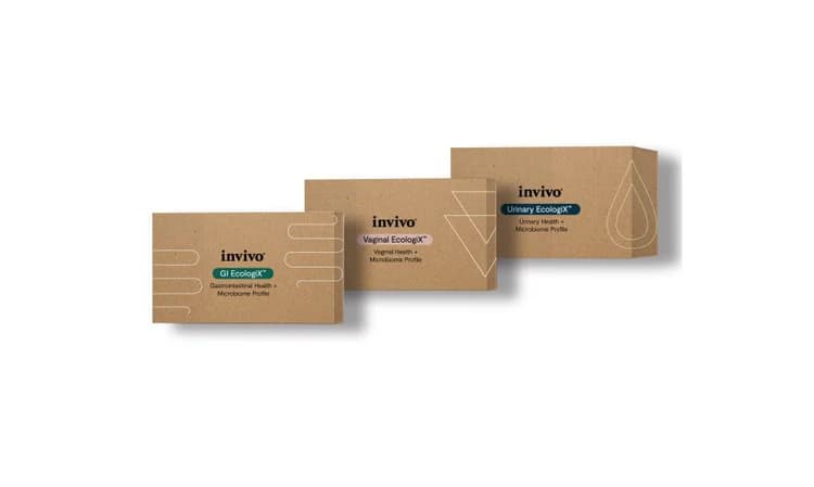 Invivo EcologiX gut, vaginal and urinary microbiome test kits