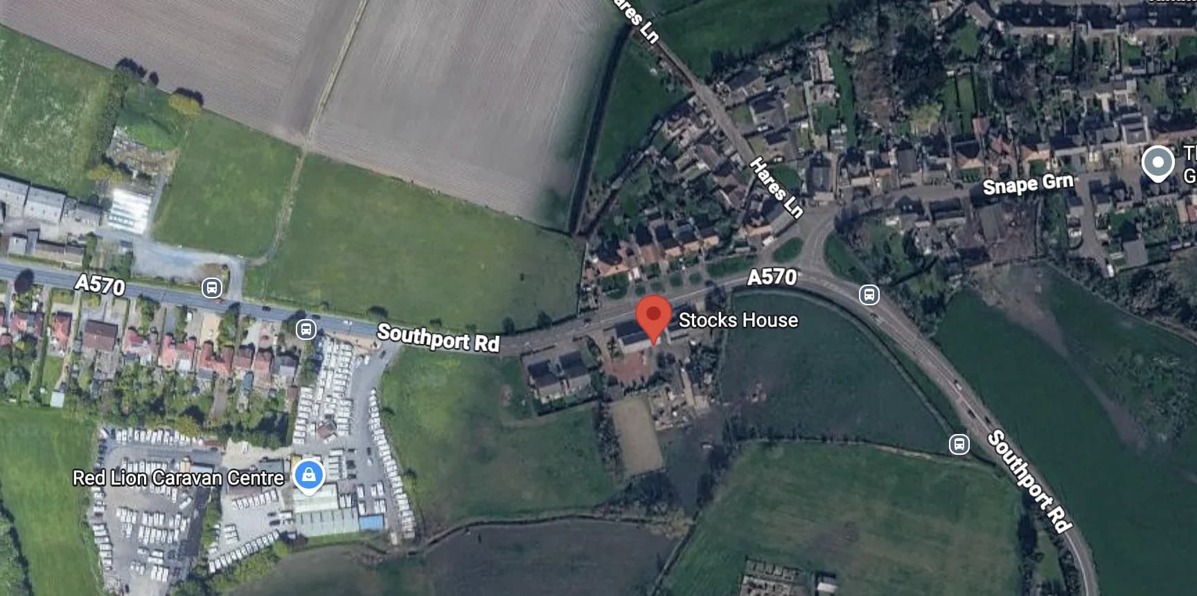 Map showing CF Organic Wellness at Stocks House, Scarisbrick, Southport PR8 5LF